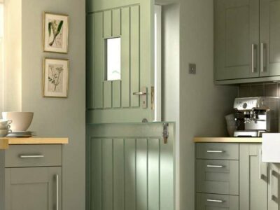 Solidor stable doors in period colours.