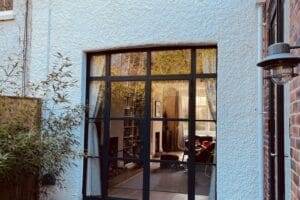 Replacing old patio doors with steel-look