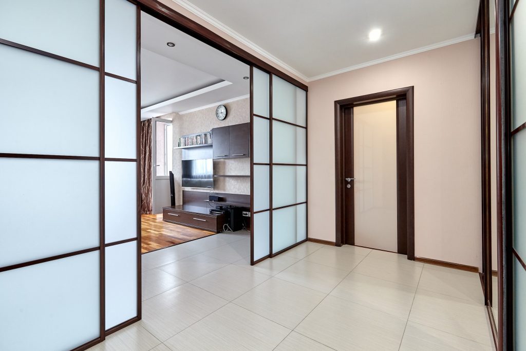 internal sliding doors entrance hall with a beautiful interior